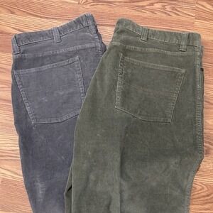 LL Bean Corduroy Pants LOT OF 2 Standard Fit Straight Leg 502837 Men's 40x32